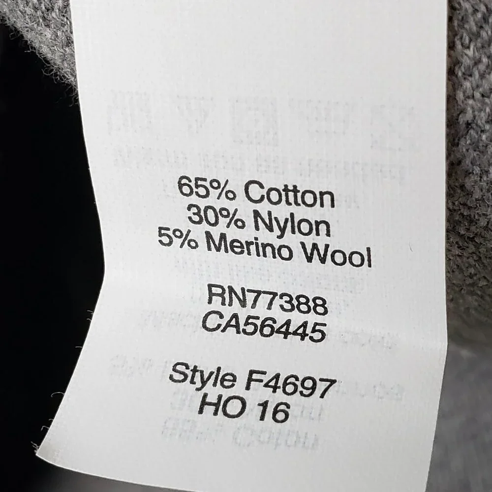 NWT J Crew Merino Blend V Neck Sweater Men's Harbor Slim Preppy Overshirt Grey L